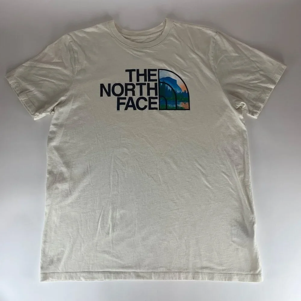 The North Face Beige Short Sleeve Crewneck Shirt Mens XL